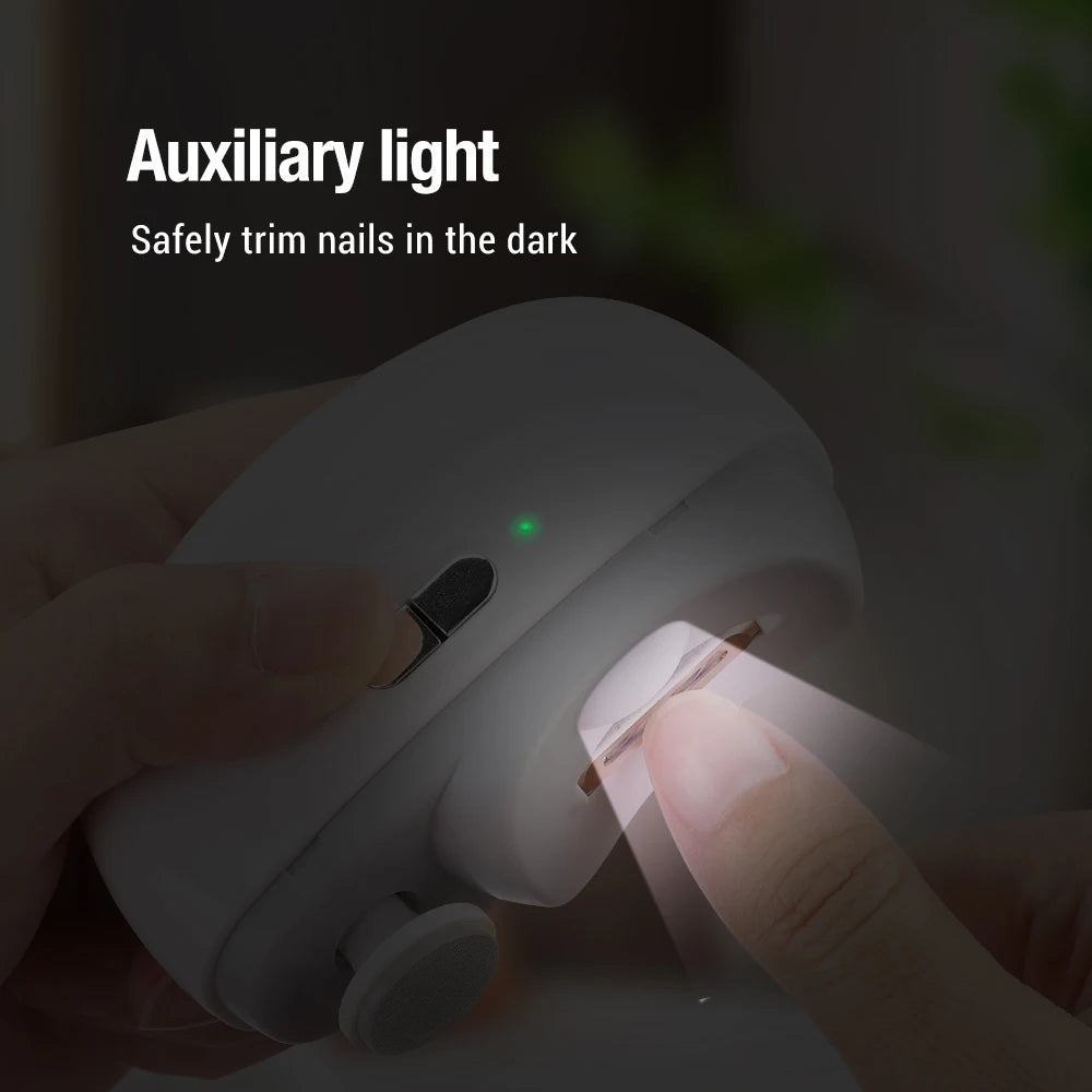 USB Automatic Electric Nail Clipper with Cleaning Brush Nail Trimmer Grinder Polisher Fingernail Cutter Manicure Pedicure Tools