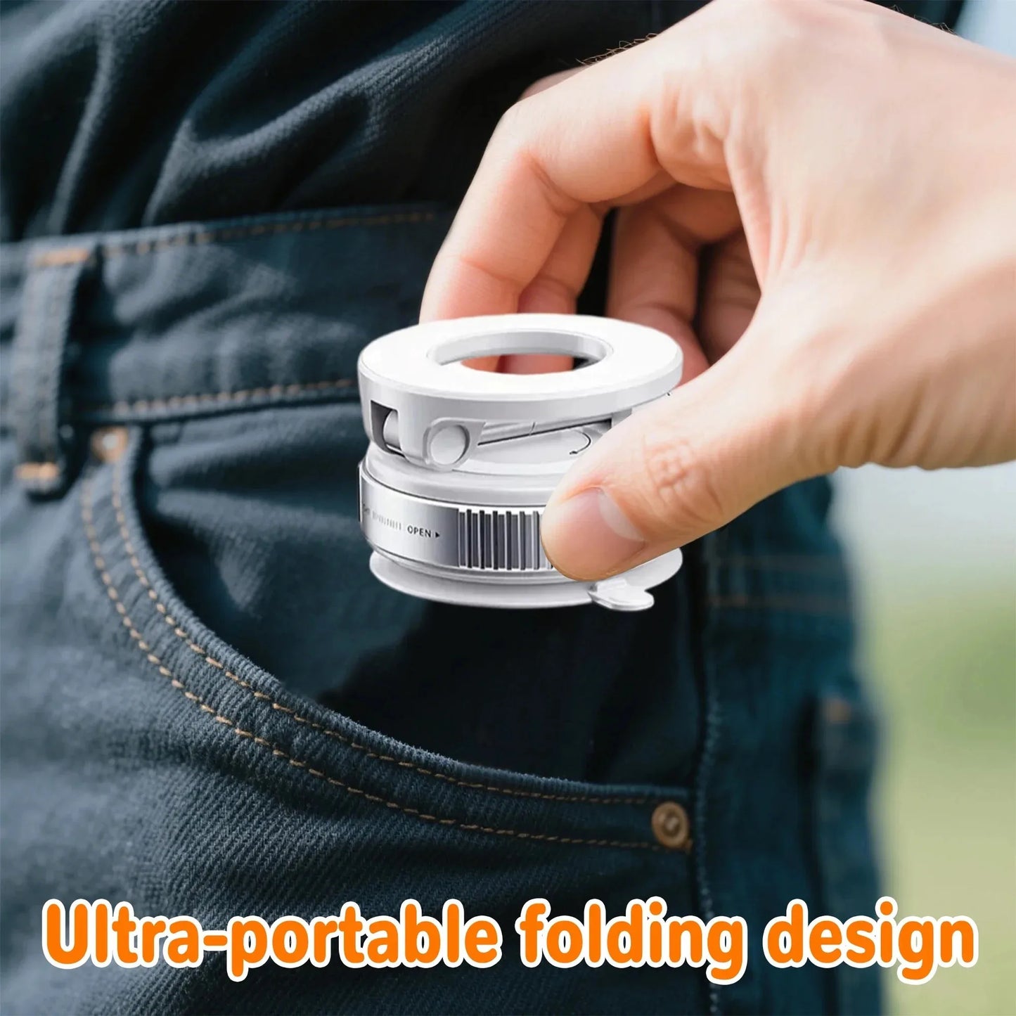 Portable 360° Multifunctional Car Vacuum Magnetic Phone Holder with Foldable Rotatable Suction Cup Stand for iPhone 16 and Samsung Devices