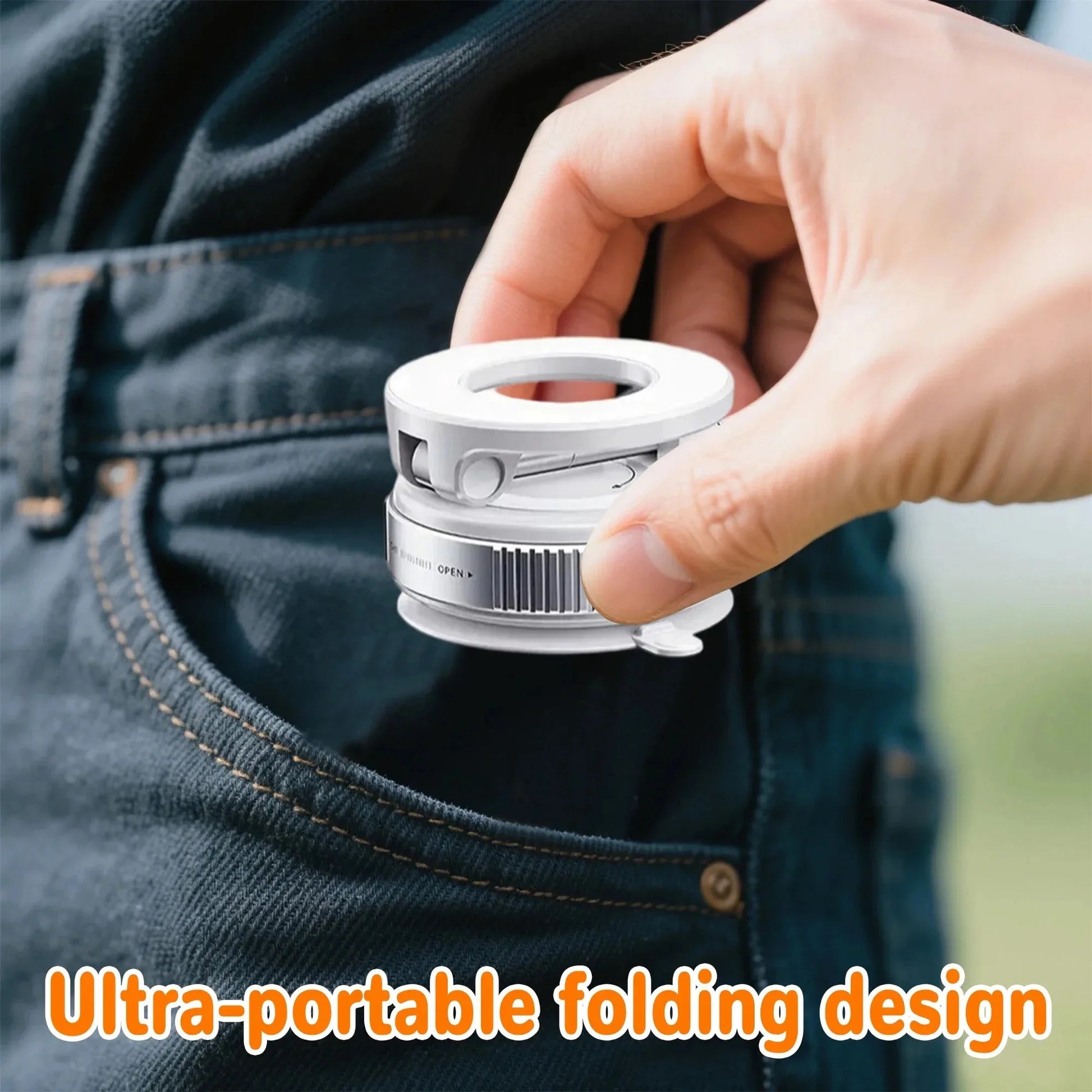 Portable 360° Multifunctional Car Vacuum Magnetic Phone Holder with Foldable Rotatable Suction Cup Stand for iPhone 16 and Samsung Devices