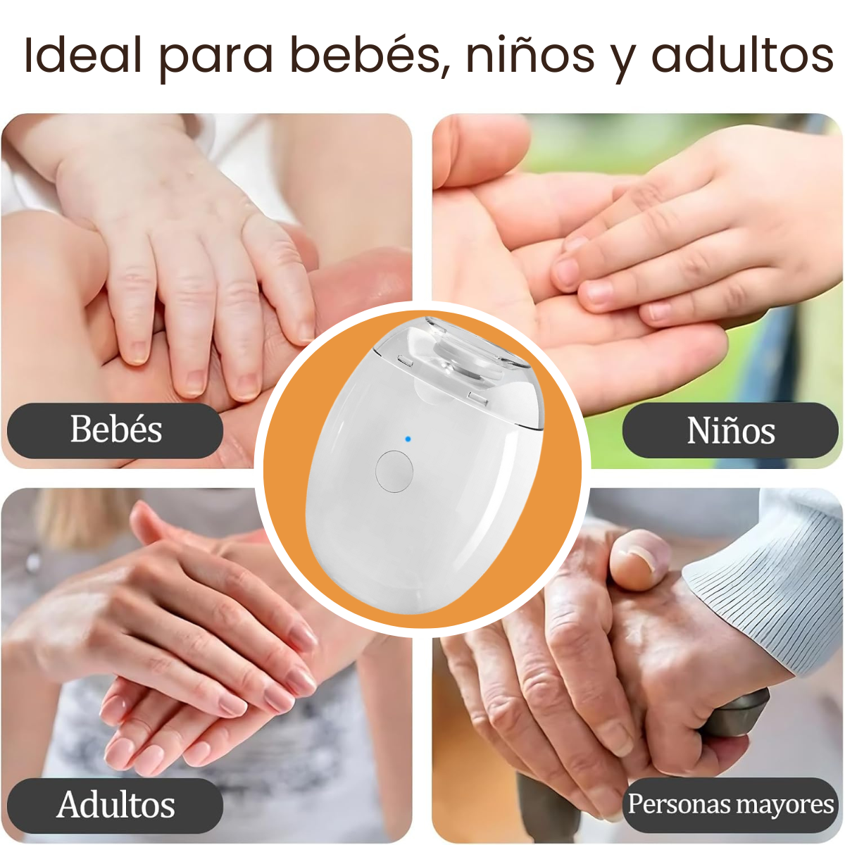 LumiUñas™ – Cortauñas Eléctrico 3 en 1 con Luz LED y Recolector